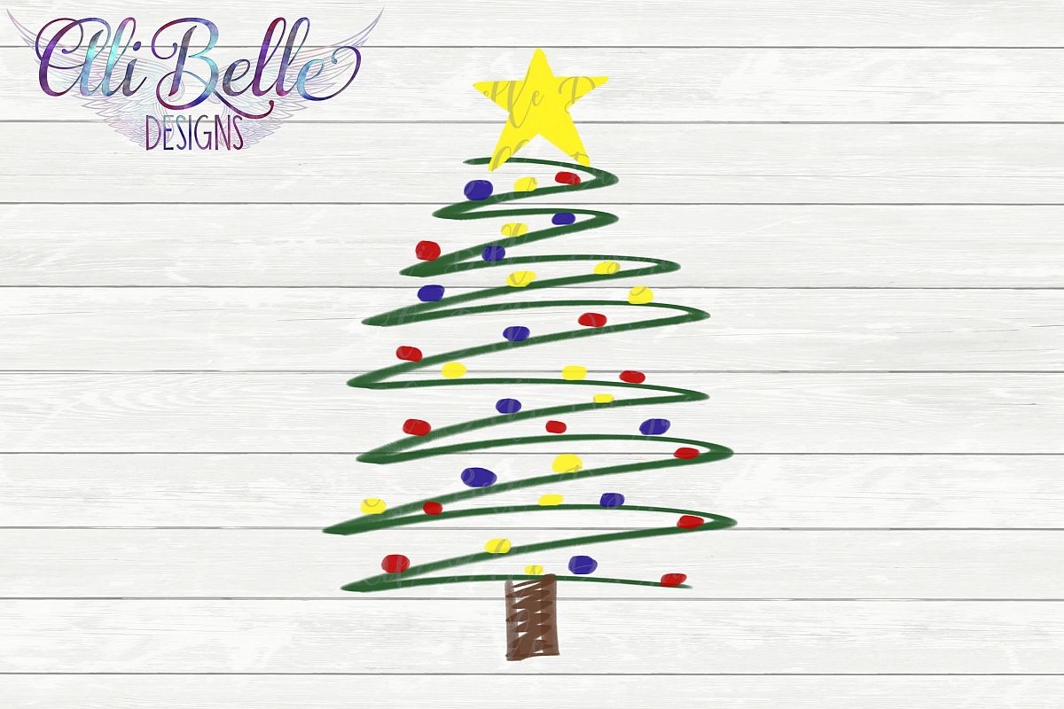 Sublimation Christmas Tree Doodle