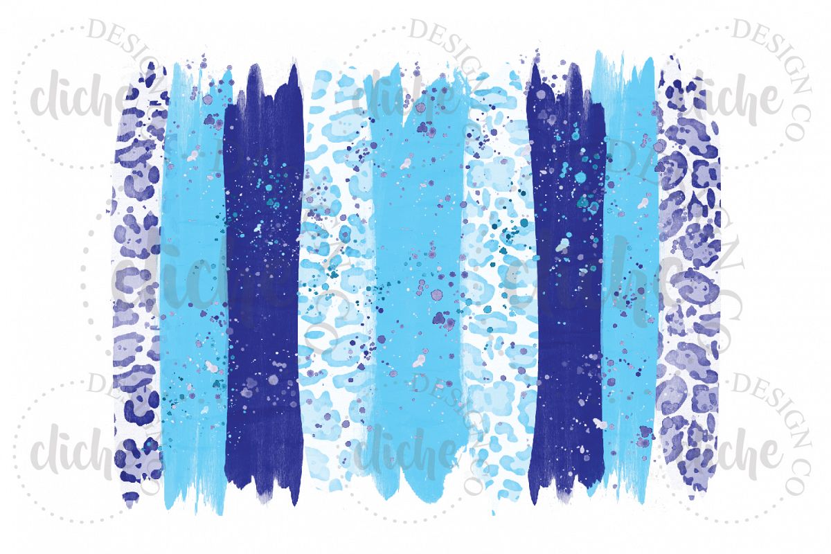 Winter Paint Stroke Sublimation Design Background example image 1