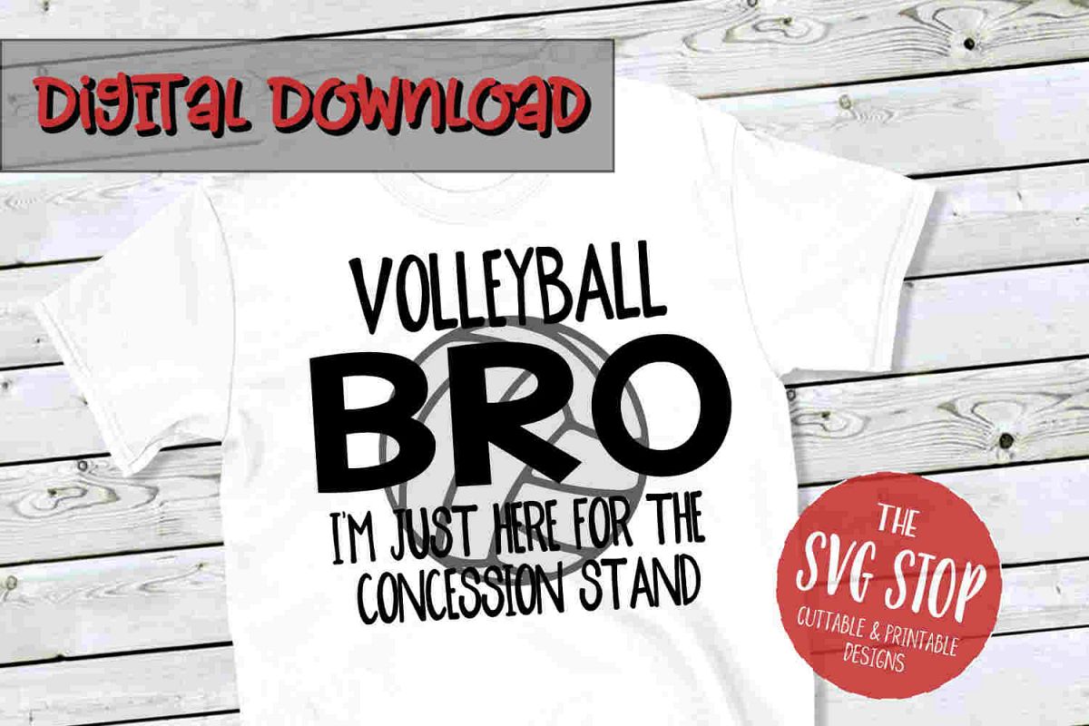 Volleyball Bro SVG PNG DXF example image 1