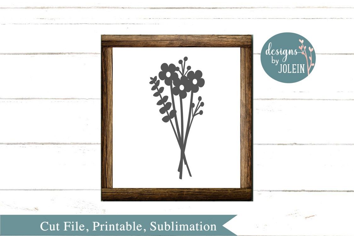 Floral Bouquet SVG, png, eps, sublimation, dxf, jpeg, print example image 1
