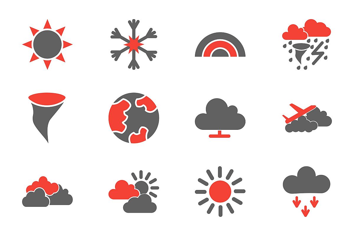 Set Of Weather And Season Icons example image 1
