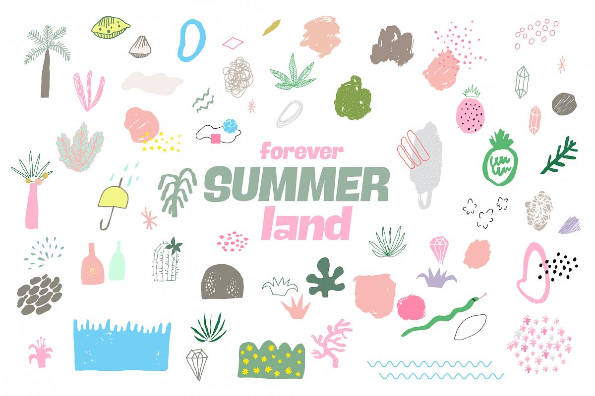 Forever Summer Land Abstract Design example image 1