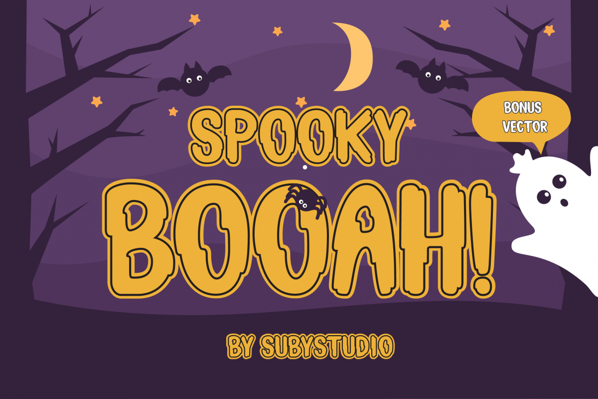 Spooky Booah! Font Display example image 1