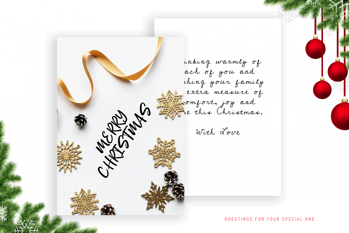 Christmas personalised greeting card for special one example image 1