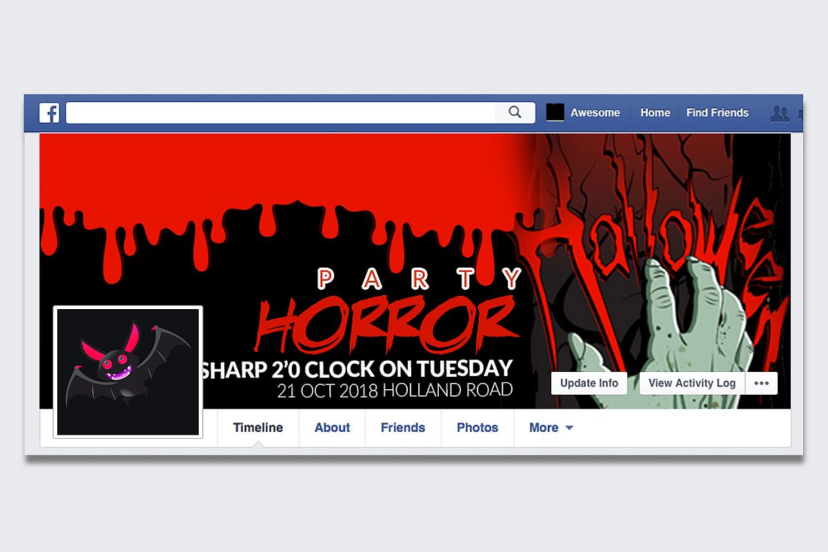 Halloween Horror Night Facebook Timeline Cover example image 1