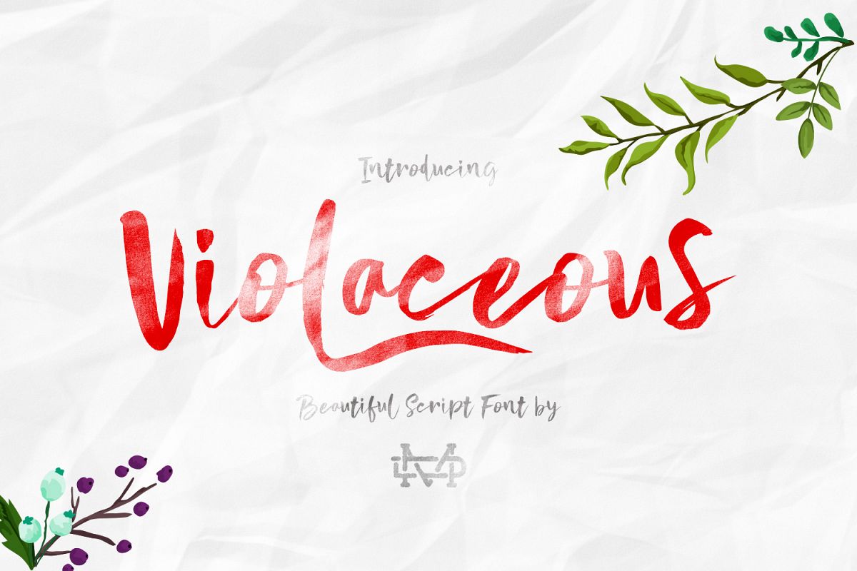 Violaceous - Brush Script example image 1