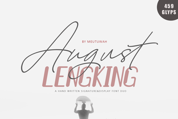 August Bold&LENGKING SLANT Font duo example image 1