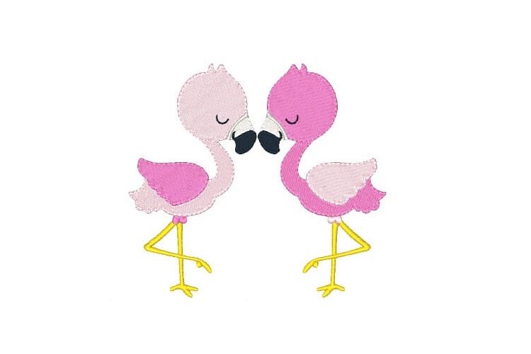 Flamingo Embroidery Designs Embroidery Bird 8 Sizes example image 1