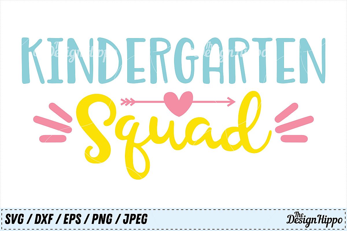 Kindergarten Squad, Kindergarten Teacher, Crew, Team SVG PNG (125469) | Cut Files | Design Bundles