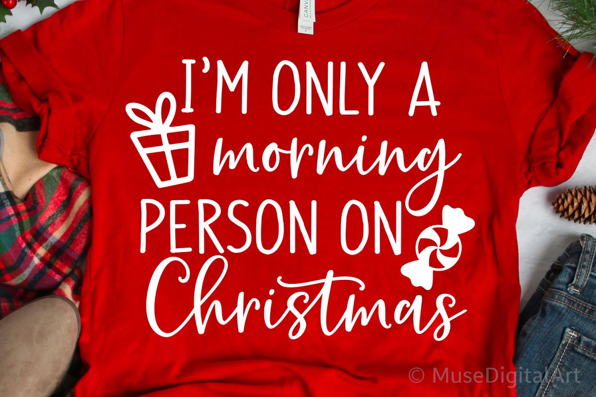 Im Only a Morning Person on Christmas Svg Christmas Svg, Png example image 1