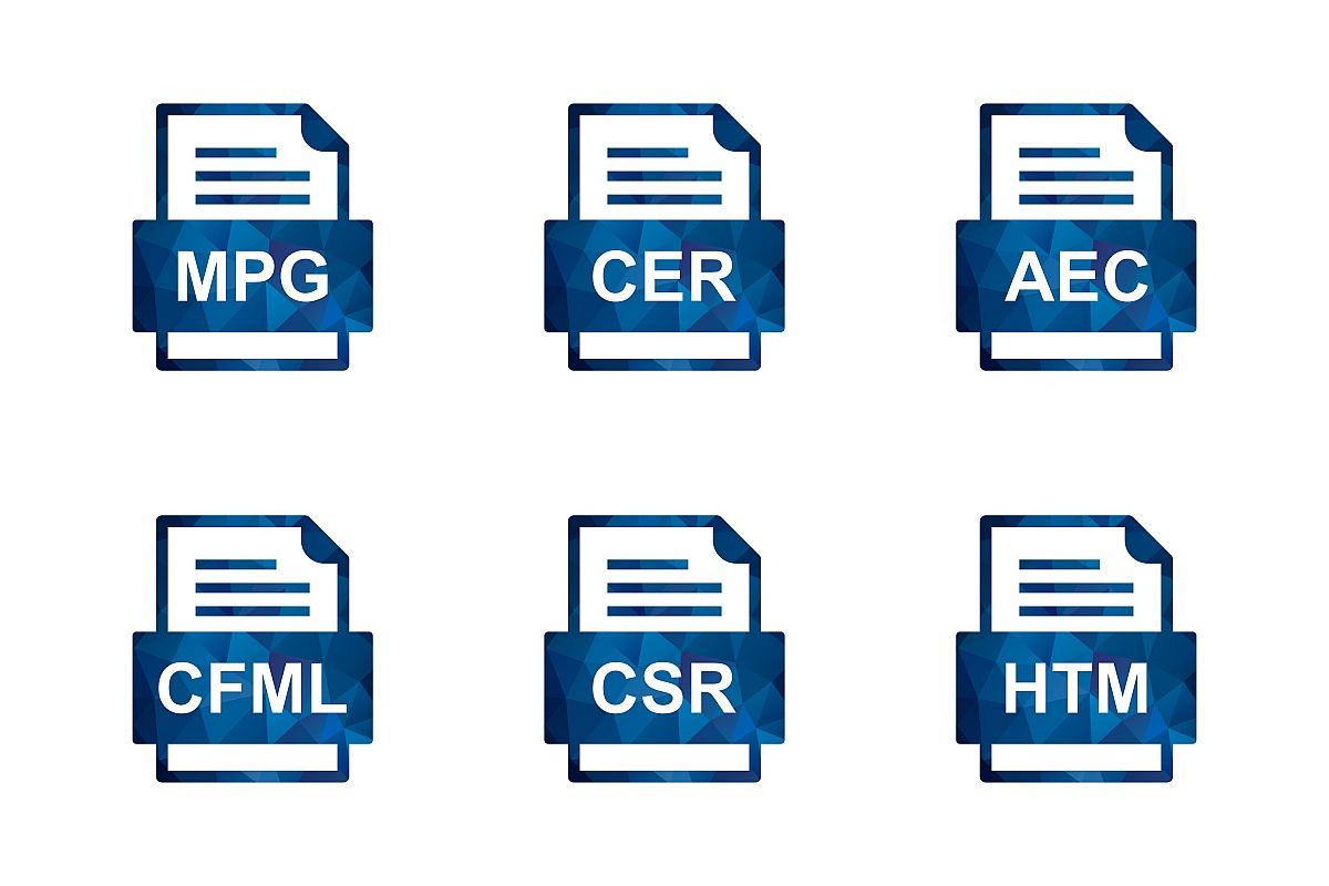 Set Of File Formats Icons example image 1