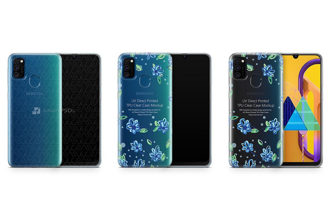 Galaxy M30s 2019 TPU Clear Case Mockup example image 1