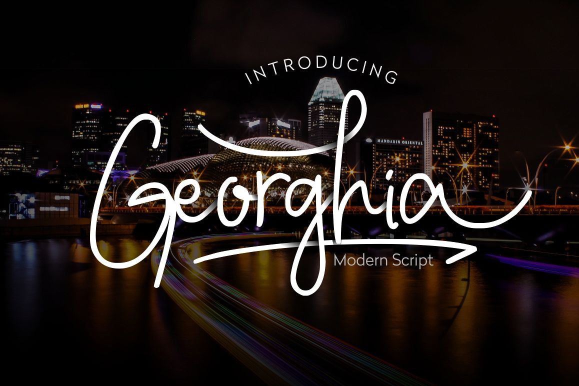 Georghia Modern Script Font example image 1