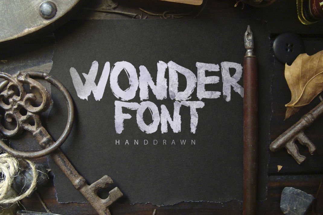 Wonderfont Brush Typeface example image 1