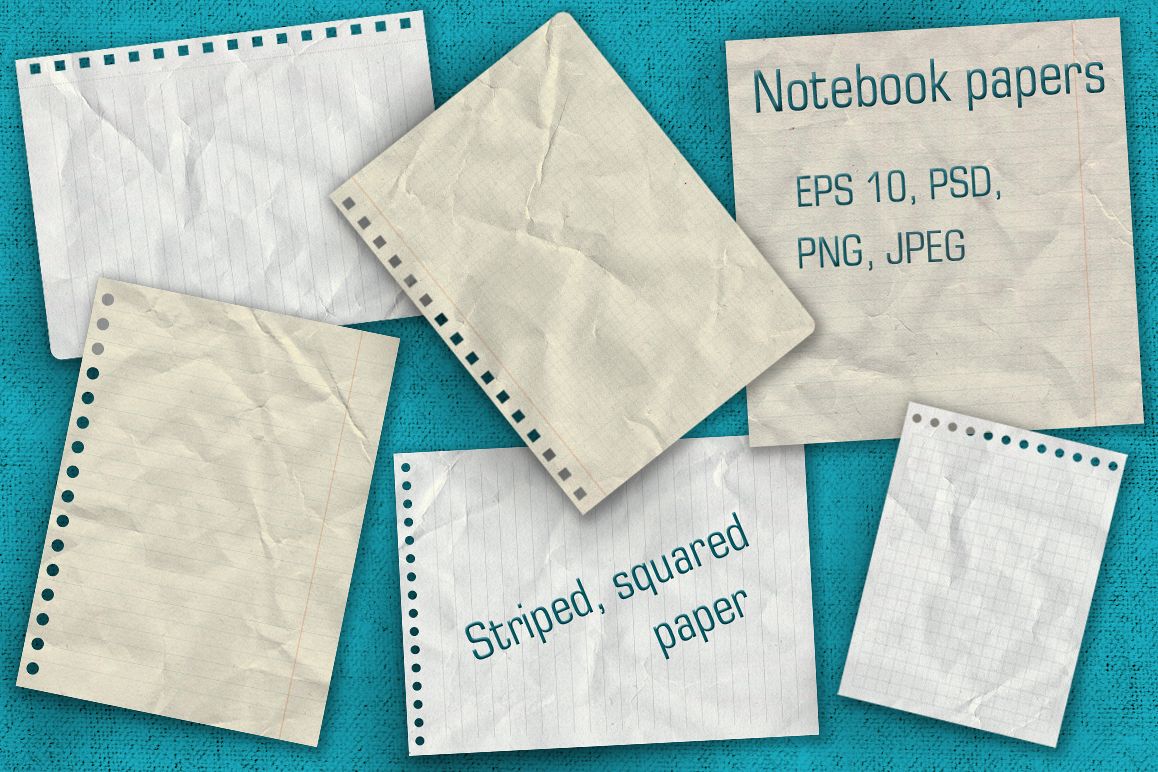 Notebook paper set example image 1