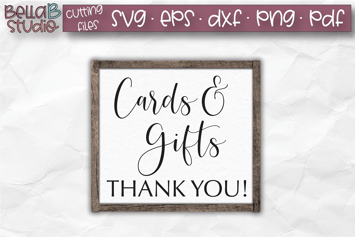 Wedding Sign SVG, Cards and Gifts SVG, Wedding SVG example image 1