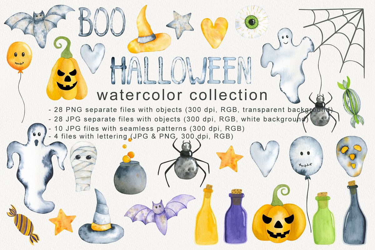 HALLOWEEN WATERCOLOR COLLECTION example image 1