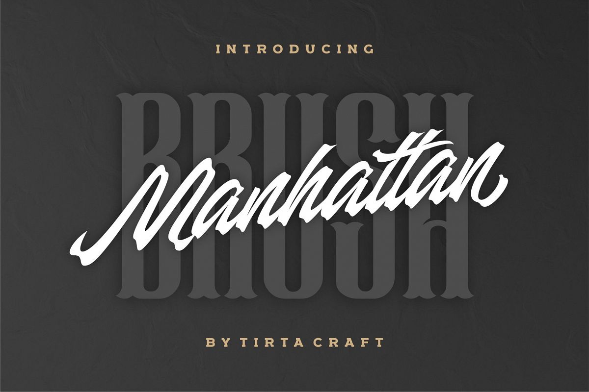 Manhattan Brush - Ink Script Font example image 1