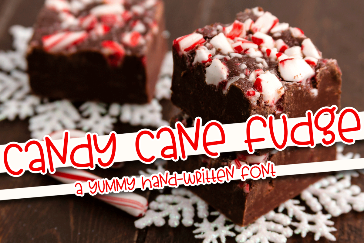 Candy Cane Fudge - A Yummy Hand-Written Font example image 1