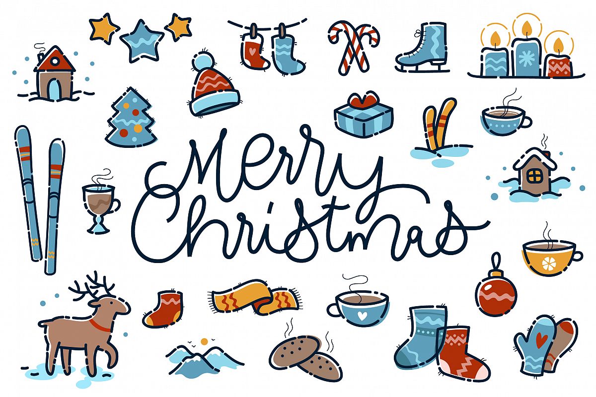 Merry Christmas small clipart example image 1