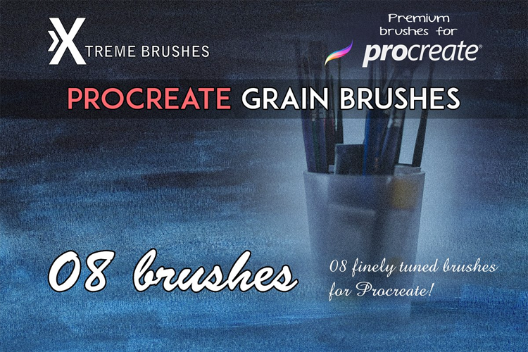Procreate Grain Brushes example image 1