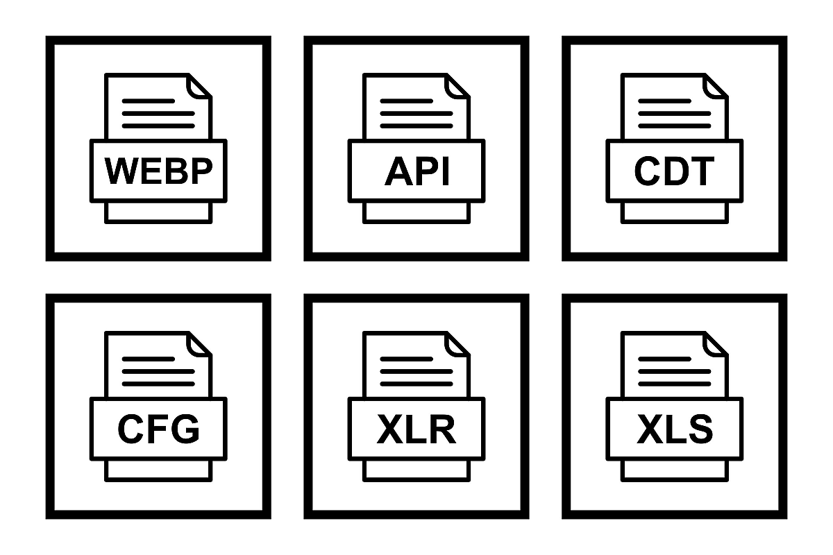 Set Of File Formats Icons example image 1