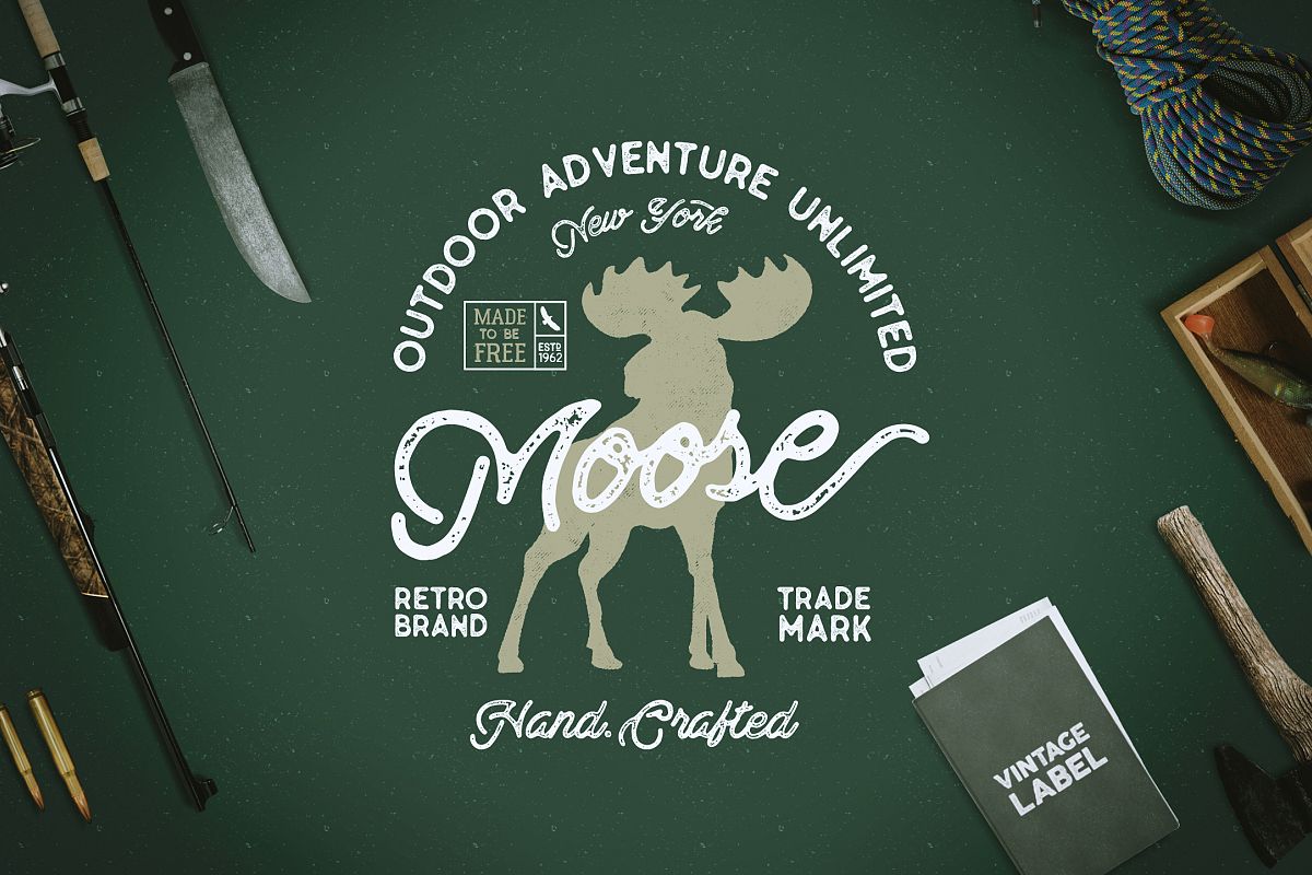 Moose Vintage Label example image 1