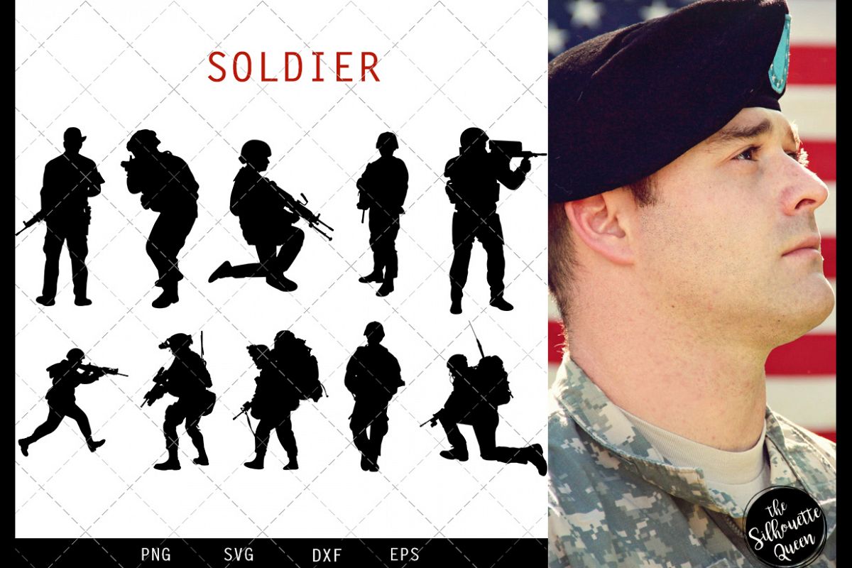 Download Soldier svg file, military svg cut file, silhouette studio