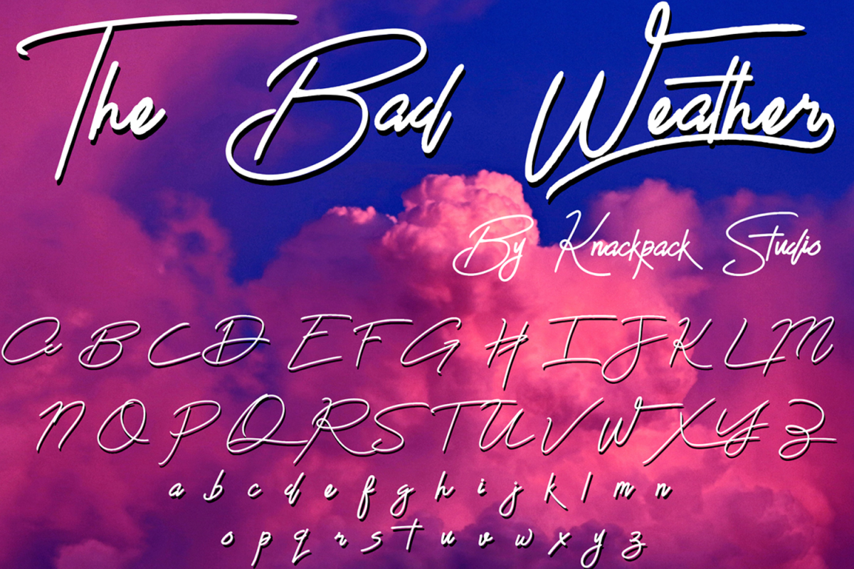 The Bad Weather - Signature Typeface example image 1