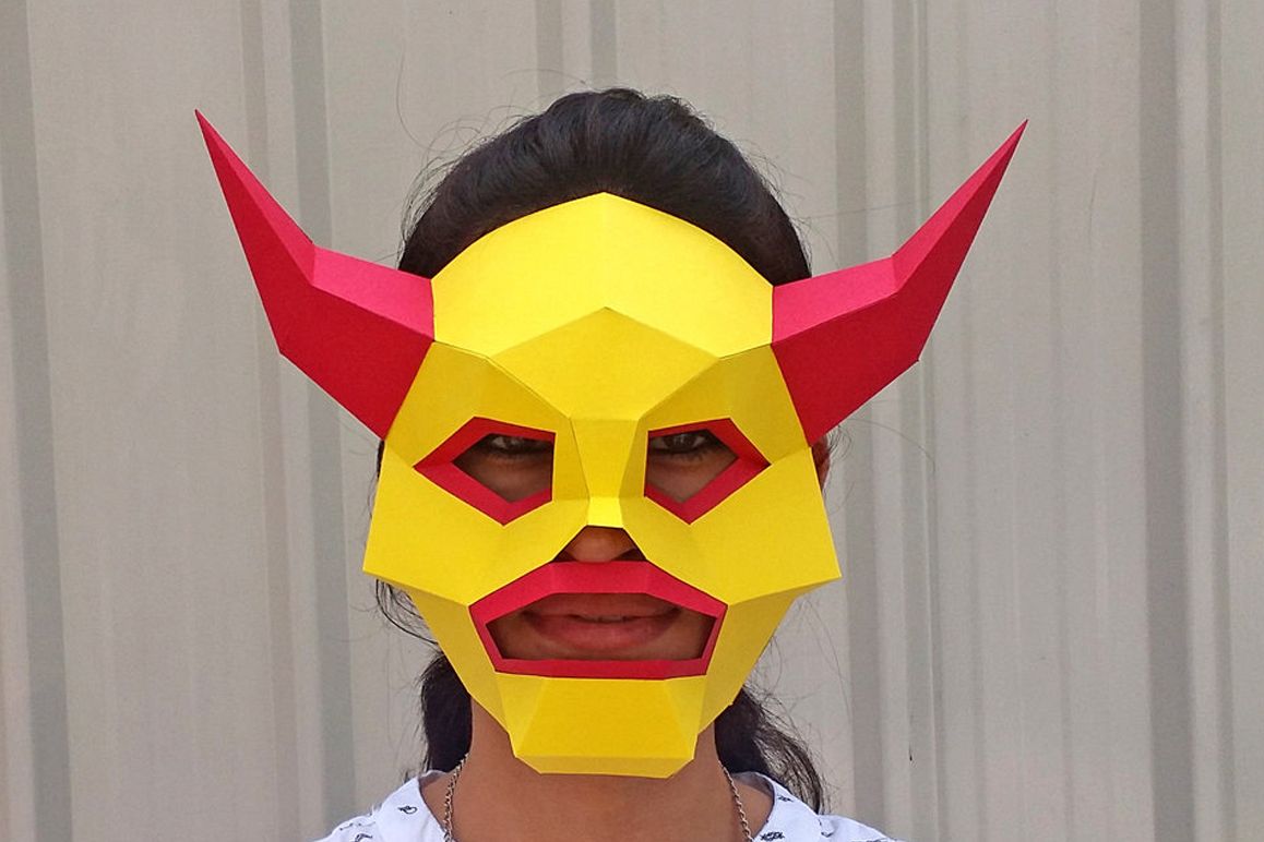 DIY Monster Mask - 3d papercraft example image 1