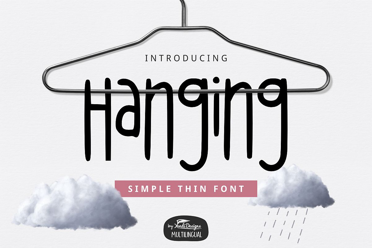 Hanging Thin Font example image 1