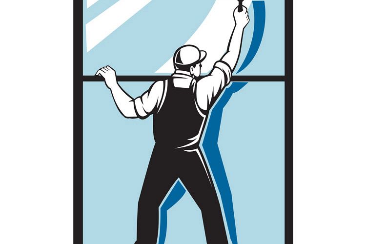 window washer worker cleaning washing example image 1