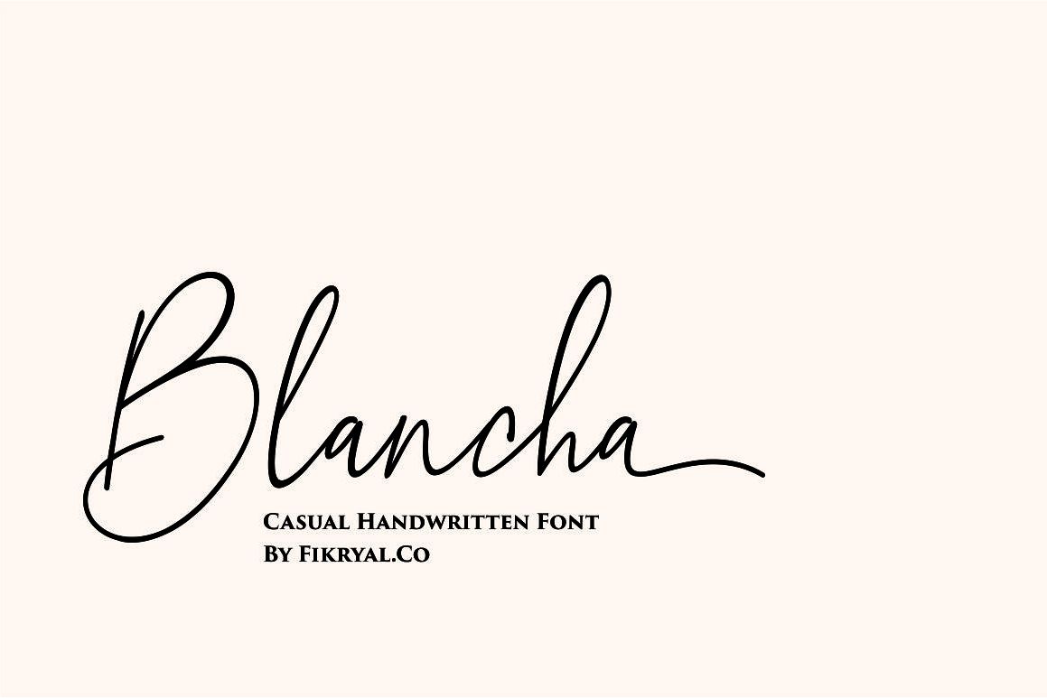 Blancha - Handwritten Font example image 1