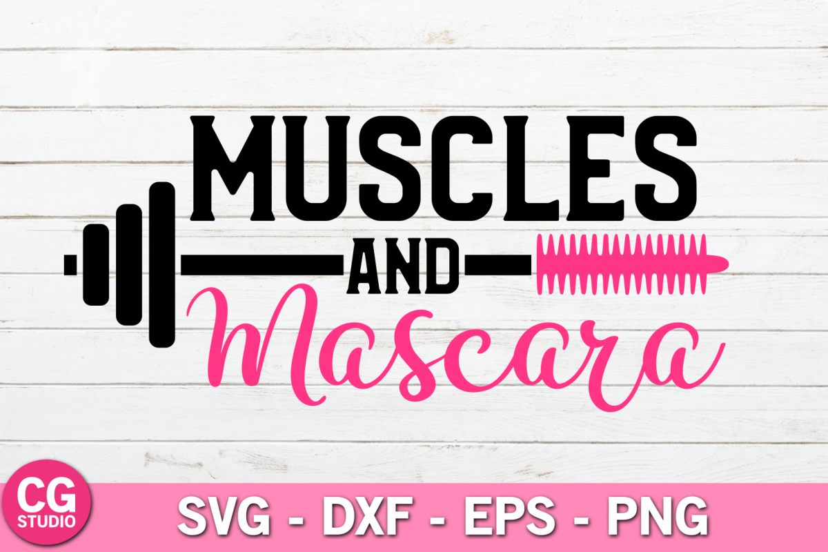 Muscles and mascara SVG example image 1