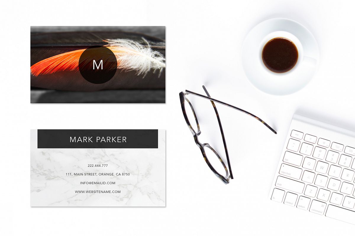 Modern Pattern Texture Beautiful Professional Art Business Card example image 1