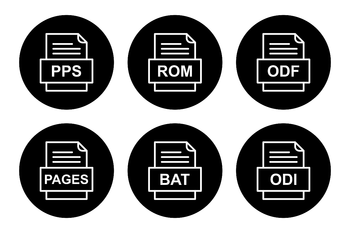 Set Of File Formats Icons example image 1