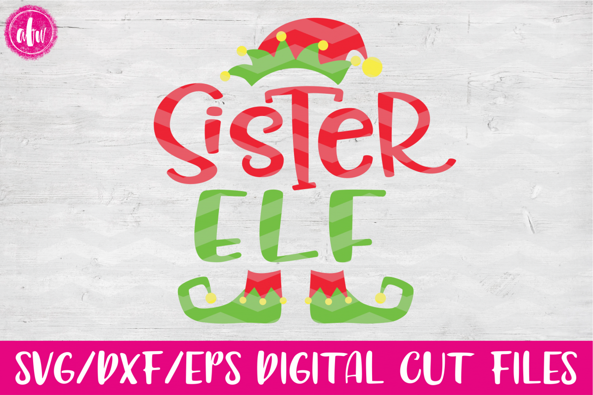 Sister Elf - SVG, DXF, EPS Cut Files example image 1
