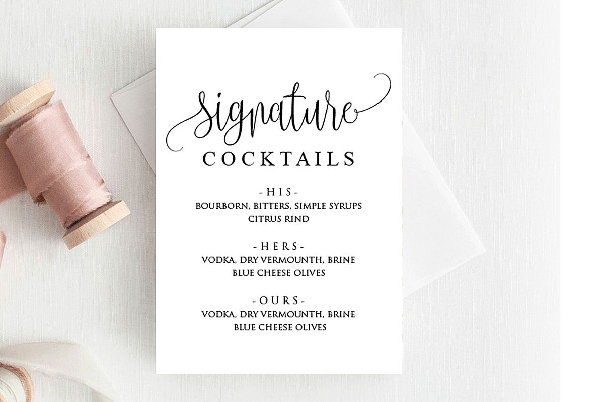 Signature Cocktail Sign Wedding example image 1