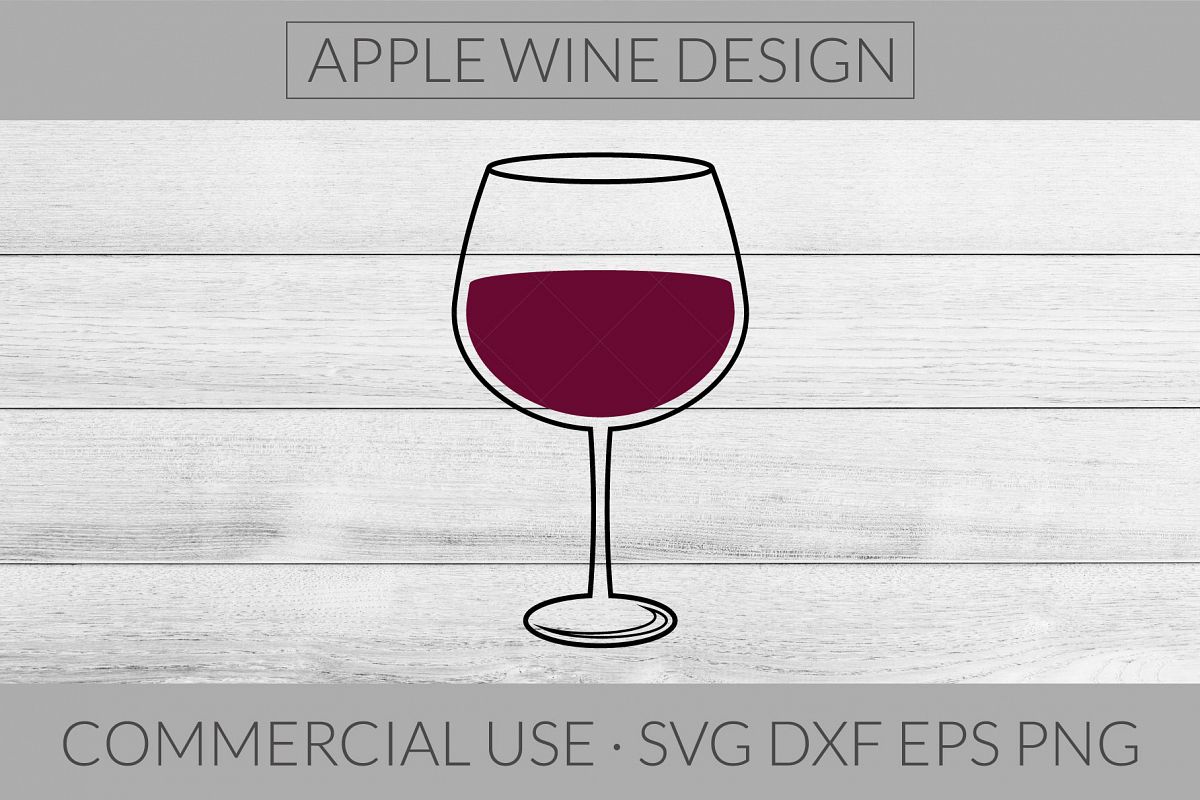 Wine Glass SVG DXF PNG EPS Cutting File example image 1