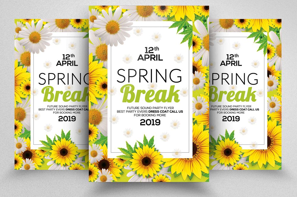 Spring Break Flyer Template example image 1