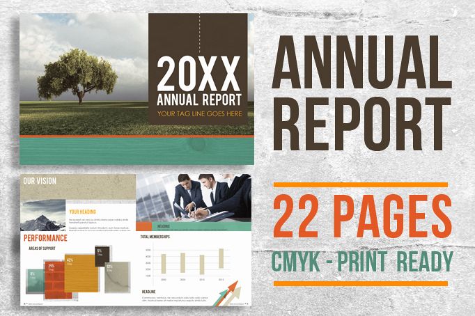 22 Page Corporate Annual Report Brochure Booklet example image 1
