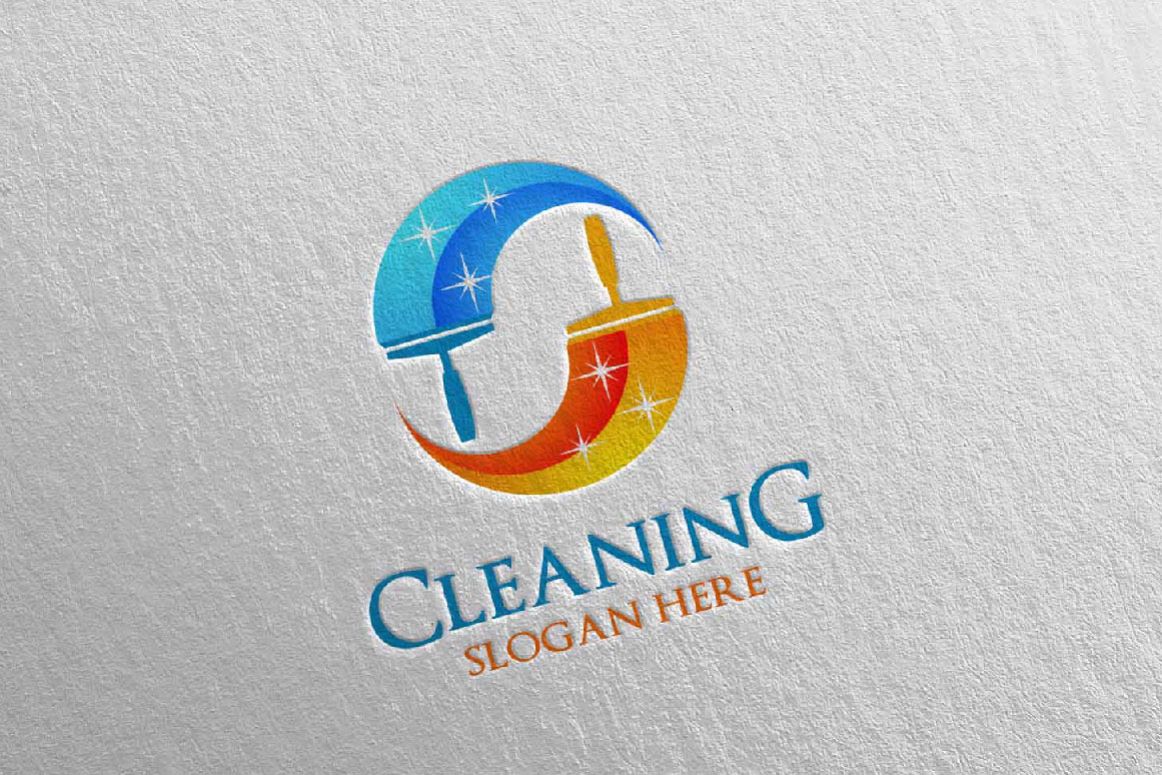 Cleaning Service Vector Logo Design example image 1