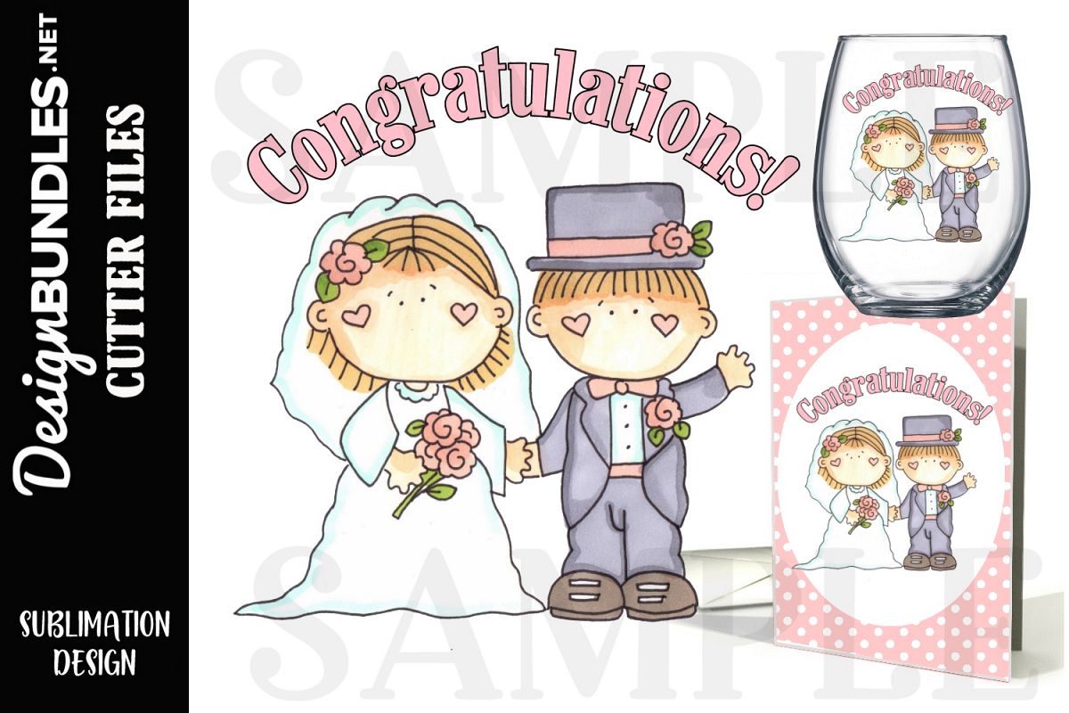 Wedding Day Sublimation Design example image 1