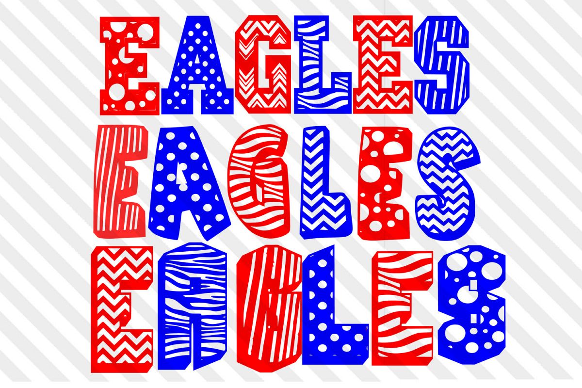 Polka dot,font,eagles,SVG,cricut,Vector,Clip art,sport,Dxf example image 1
