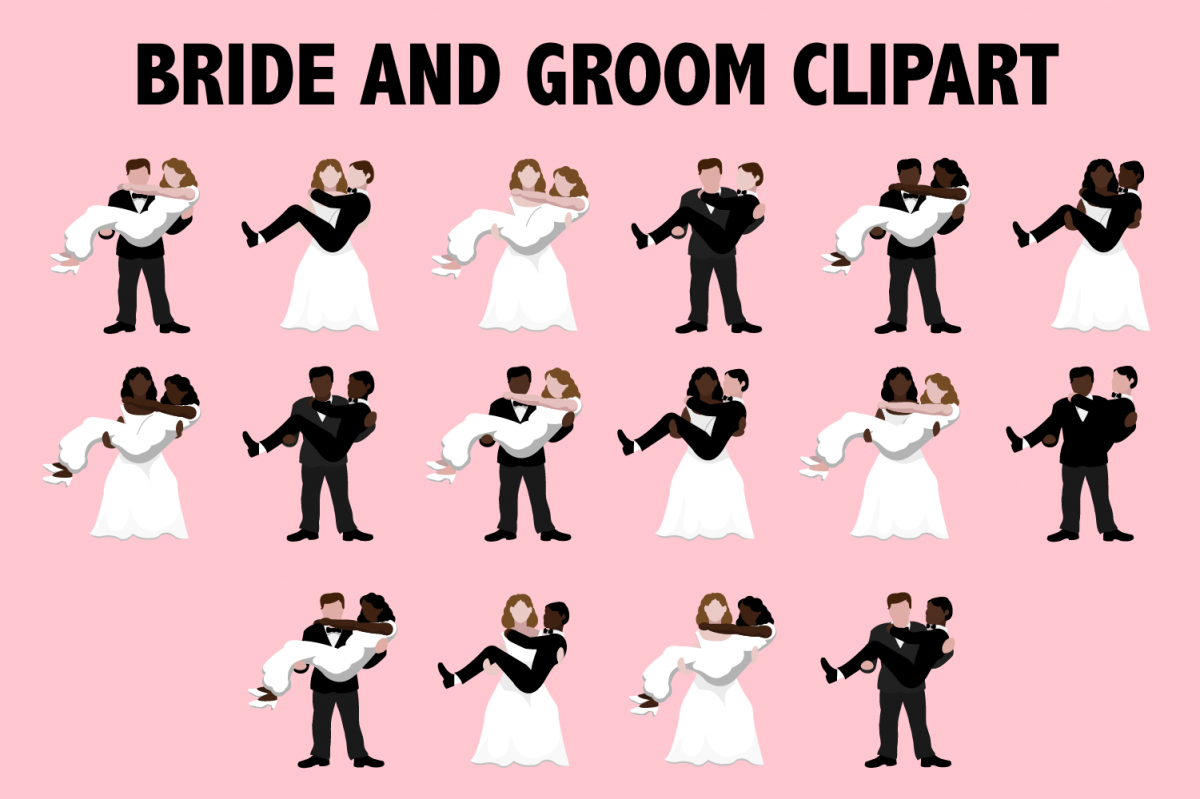 Bride and Groom Clipart example image 1