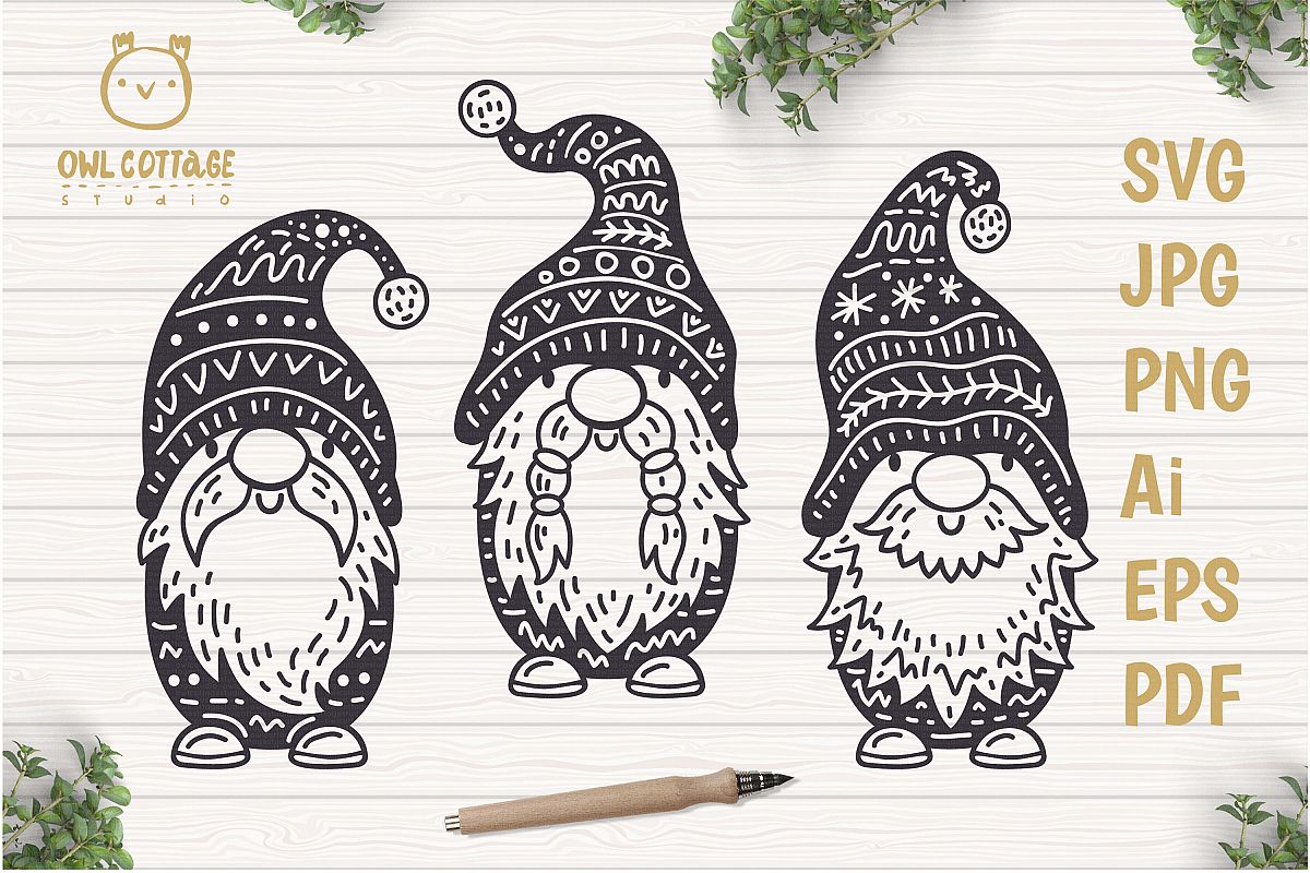 Scandinavian Gnomes Svg Gnome Clipart Tomte