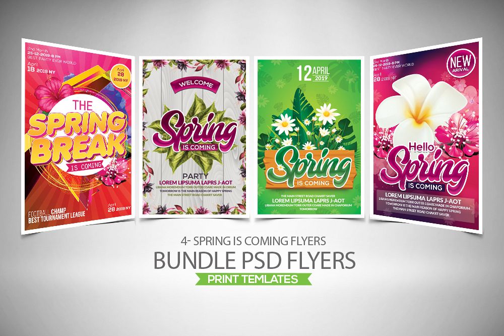 4 Spring Flyers Bundle example image 1