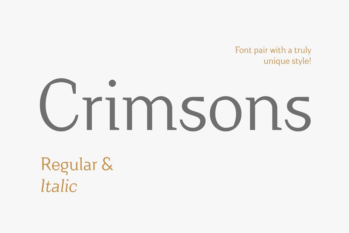 Crimsons — Regular & Italic example image 1