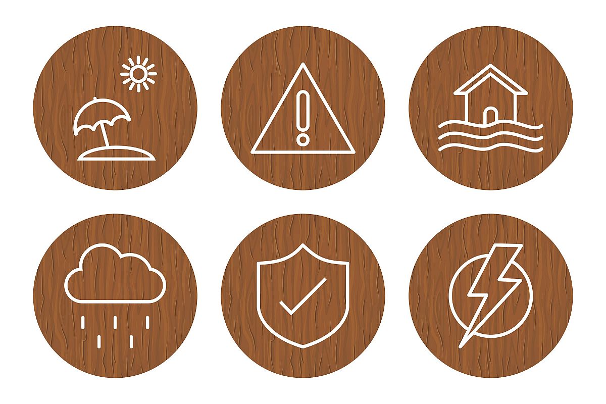 Set Of Weather And Season Icons example image 1