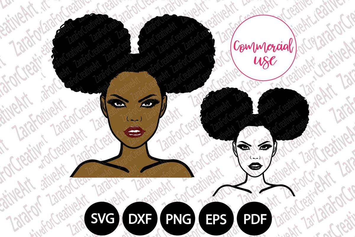 African American woman SVG example image 1